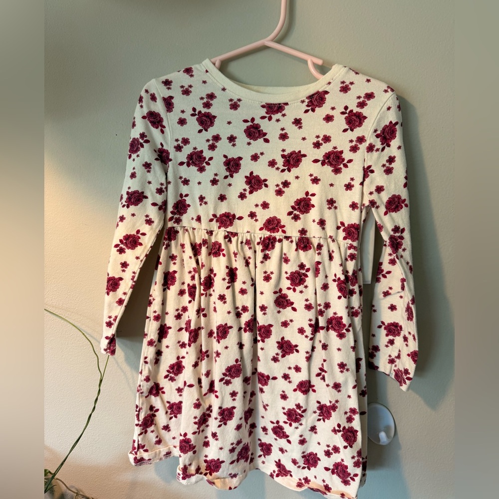 Old Navy Red Long Sleeve Crew Neck Sundress